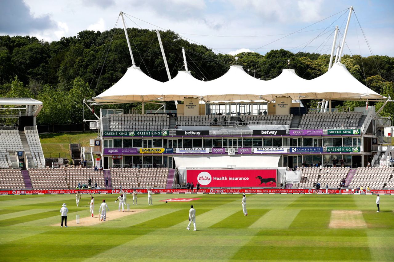 James Anderson appeals for lbw, England v West Indies, 1st Test, 3rd day, Southampton
