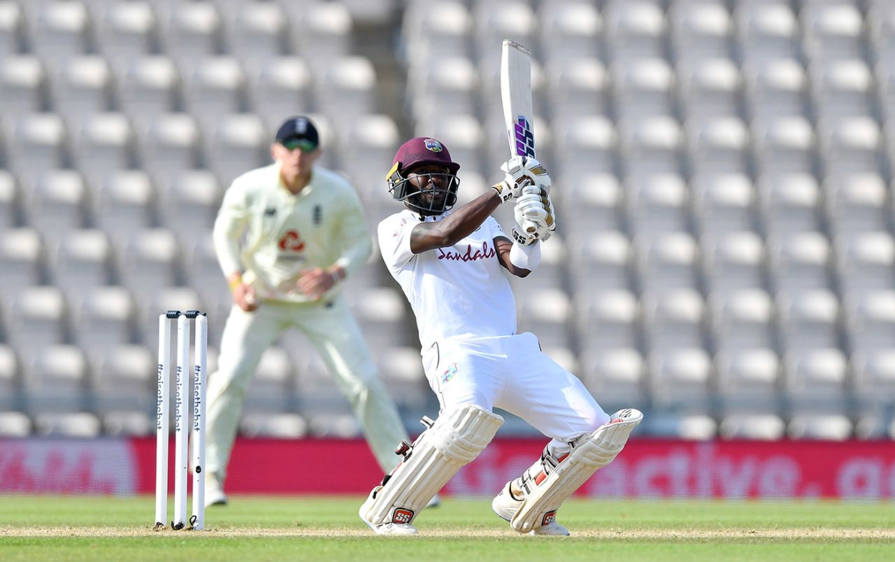 Jermaine Blackwood impressed with his second-innings 95, England v West Indies, 1st Test, 5th day, Southampton, July 12, 2020