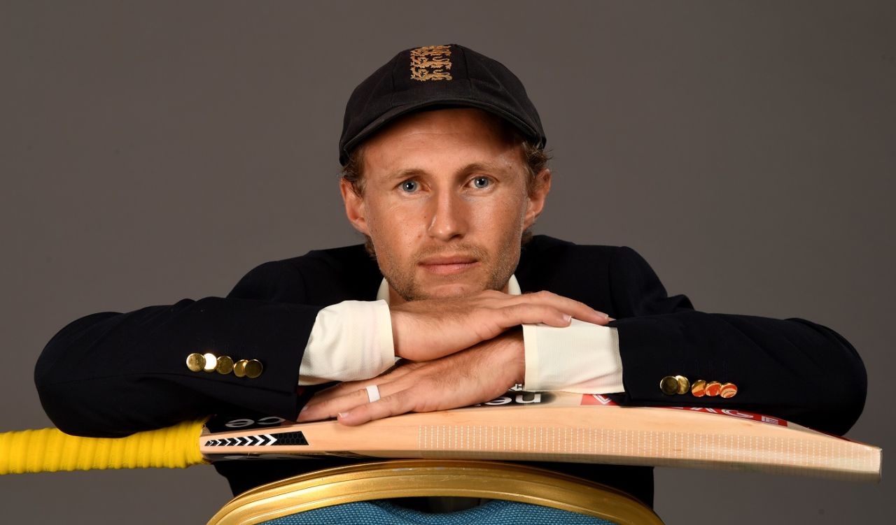 Joe Root strikes a pose during a photoshoot, Manchester, July 14, 2020