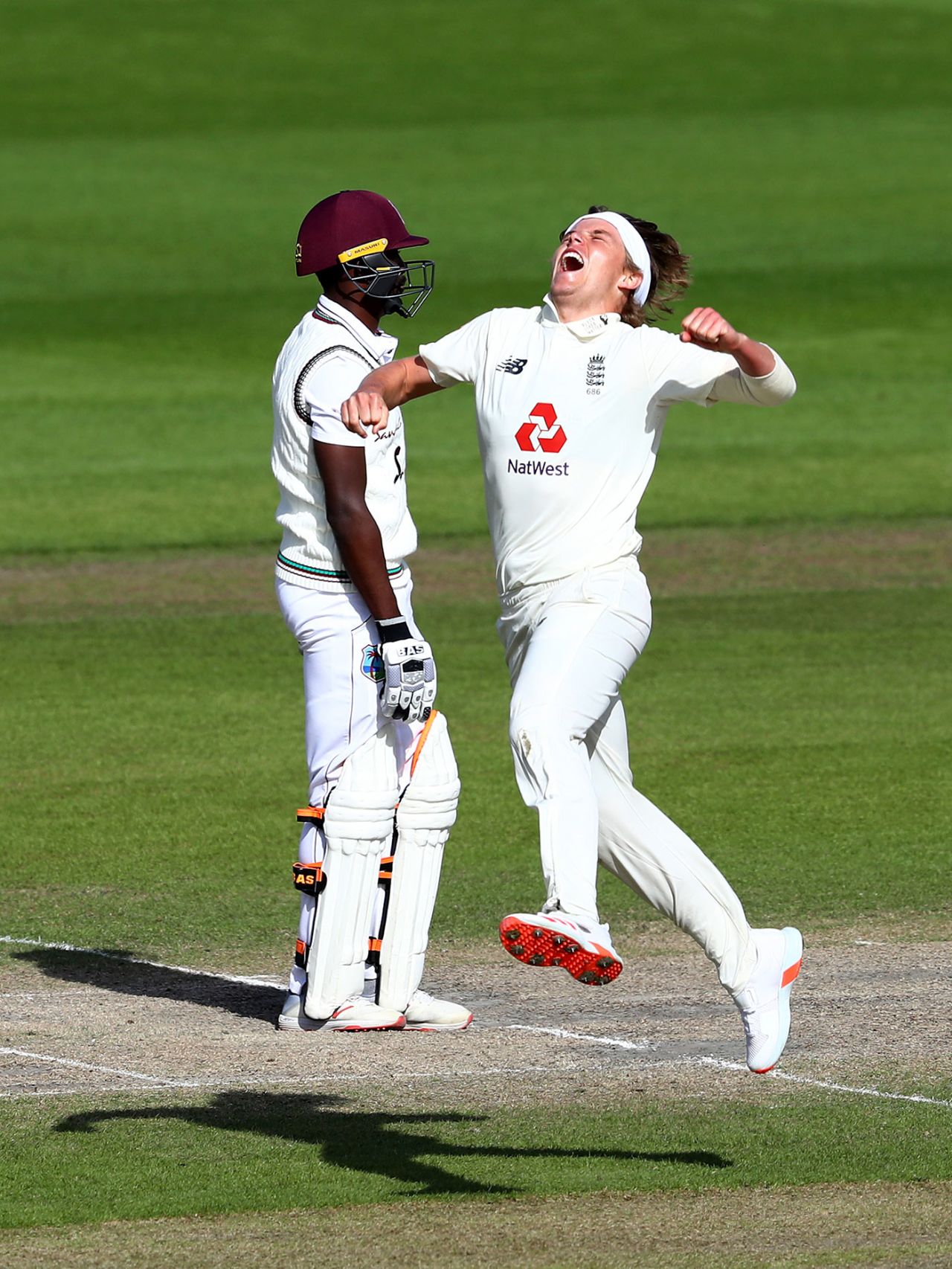 Shamarh Brooks fell to Sam Curran for 62, England v West Indies, 2nd Test, Emirates Old Trafford, 5th day, July 20, 2020