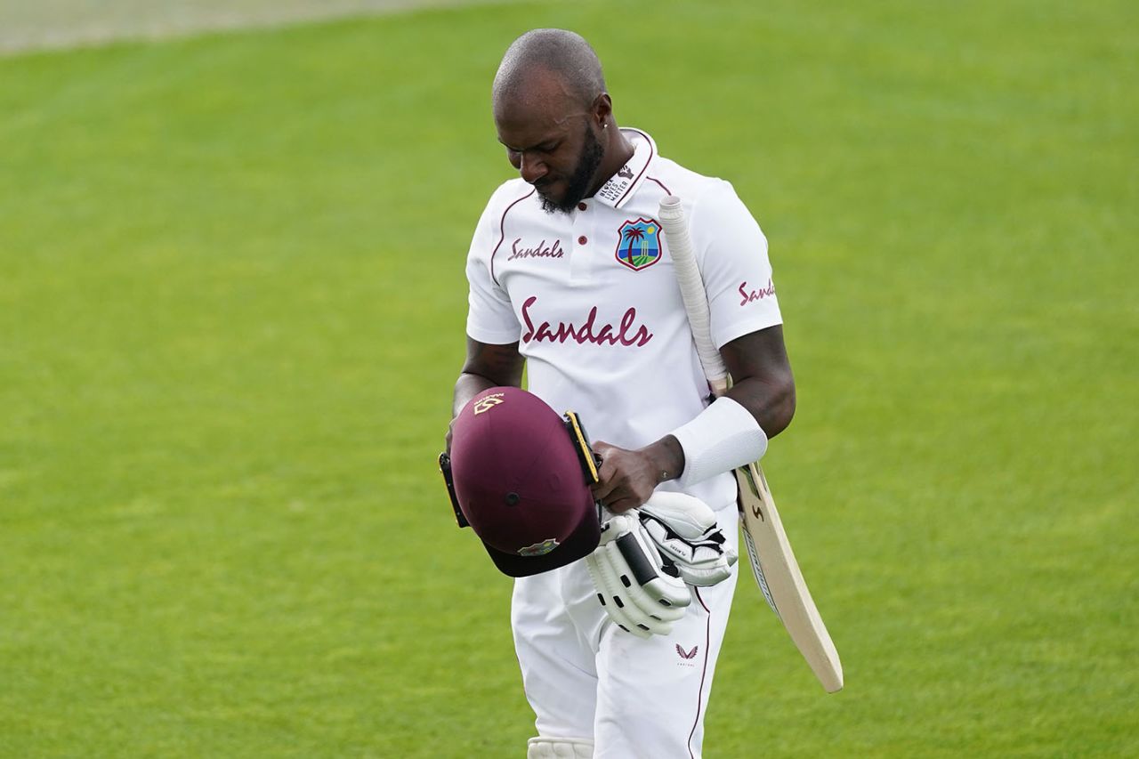 Jermaine Blackwood's dismissal was a key moment in the West Indies' innings, England v West Indies, 2nd Test, Emirates Old Trafford, 5th day, July 20, 2020