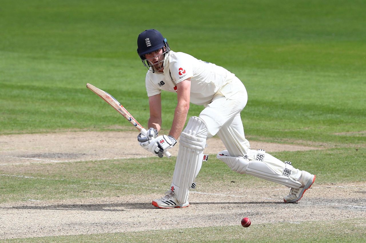 Dom Sibley tucks into the leg side, England v West Indies, 3rd Test, Emirates Old Trafford, 3rd day, July 26, 2020