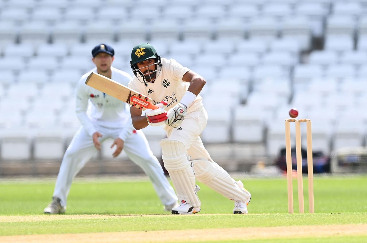 Haseeb Hameed builds his innings for Nottinghamshire, Derbyshire v Nottinghamshire, Derby, Bob Willis Trophy, August 1, 2020