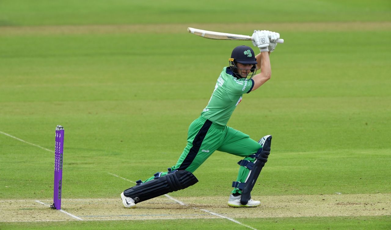 Lorcan Tucker drives fluently, England v Ireland, 2nd ODI, Southampton, August 1, 2020