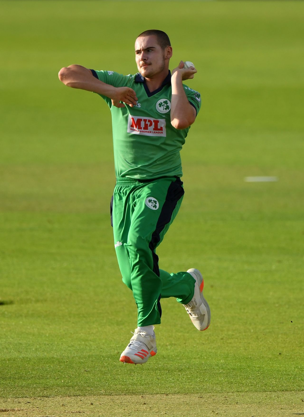 Josh Little in his delivery stride, England v Ireland, 2nd ODI, Southampton, August 1, 2020
