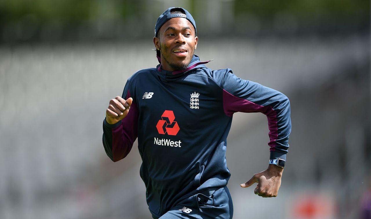Jofra Archer goes through his paces in training, England training, Emirates Old Trafford, August 3, 2020