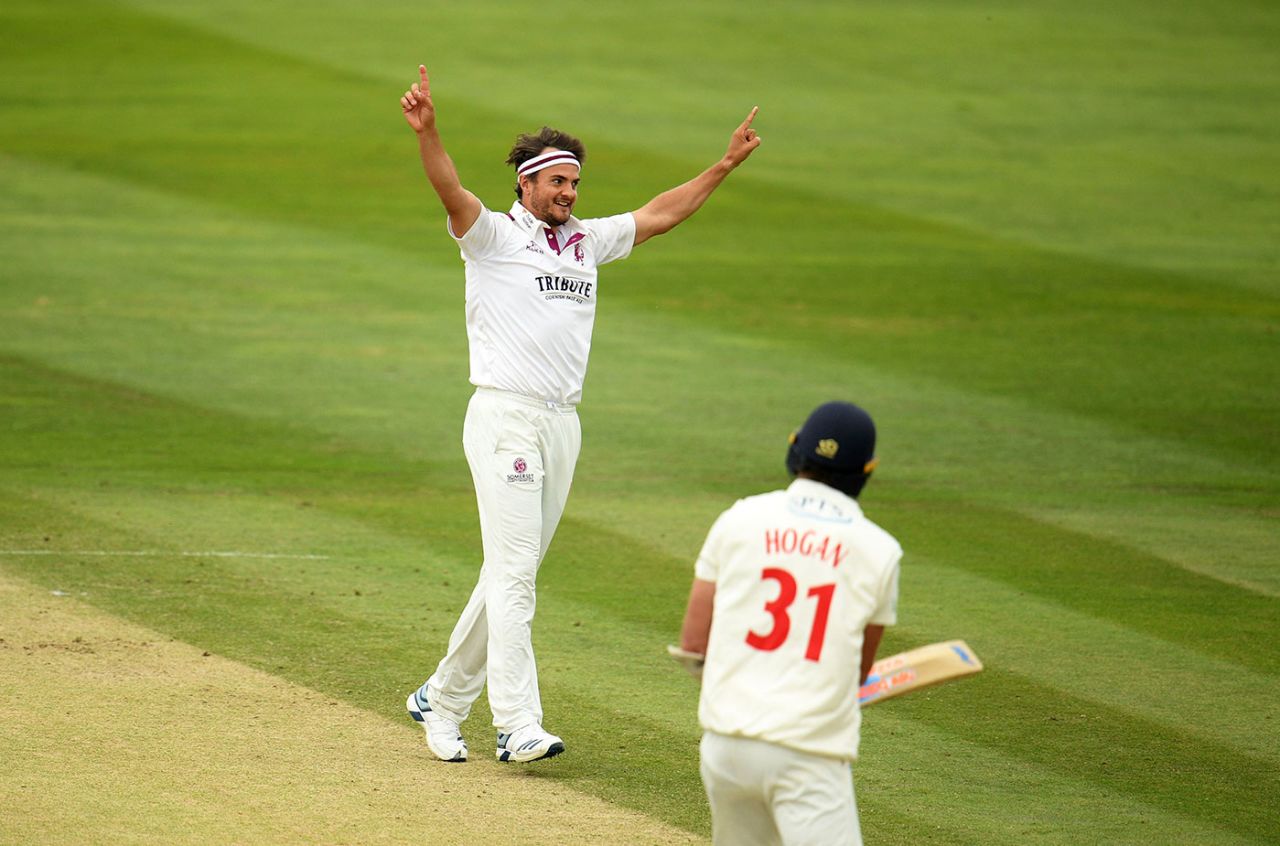 Jack Brooks claims the final wicket in Somerset's victory, Somerset v Glamorgan, Taunton, Bob Willis Trophy, August 4, 2020