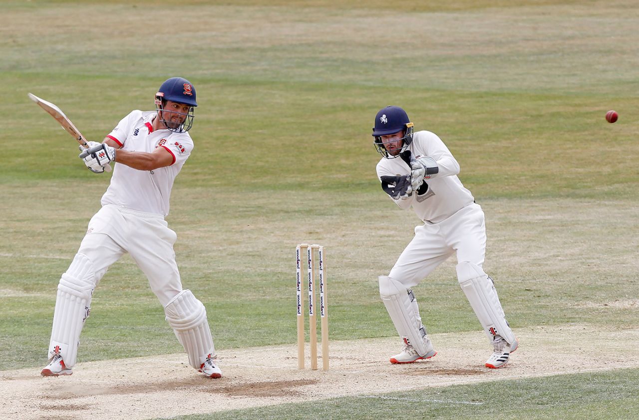 Alastair Cook cuts through the off side, Essex v Kent, Cloudfm County Ground, Bob Willis Trophy, 4th day, August 4, 2020
