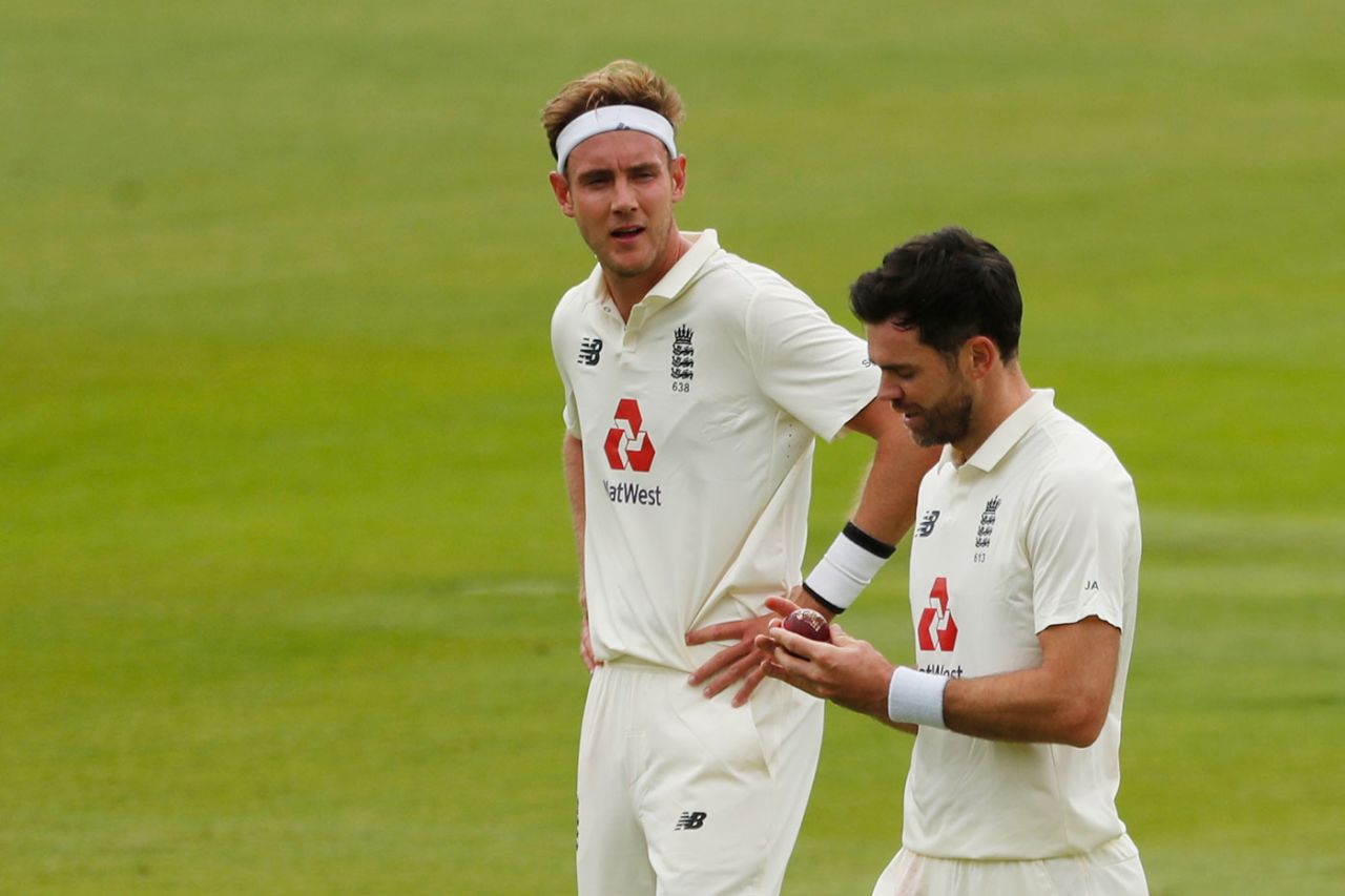 Stuart Broad and James Anderson, England's enduring new-ball bowlers, England v Pakistan, 1st Test, Old Trafford, day 1, August 5, 2020