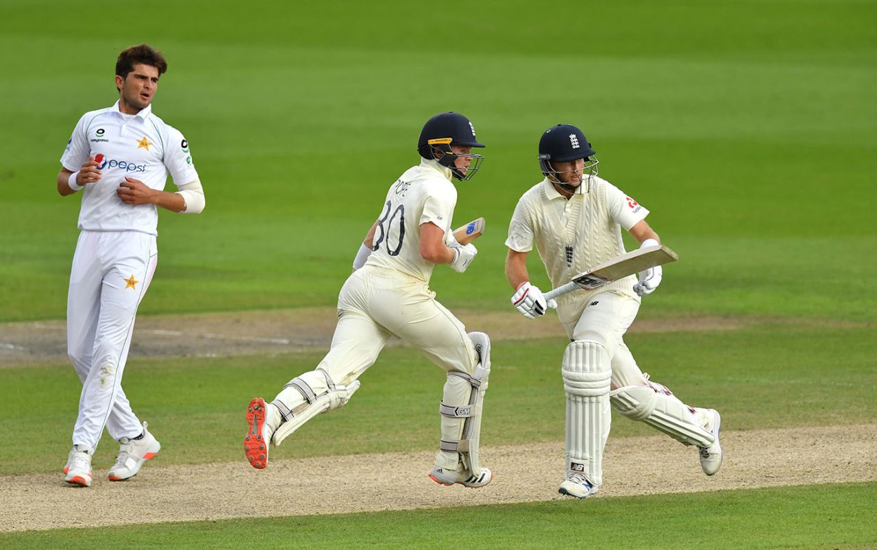 Ollie Pope and Joe Root began to rebuild, England v Pakistan, 1st Test, Old Trafford, 2nd day, August 6, 2020
