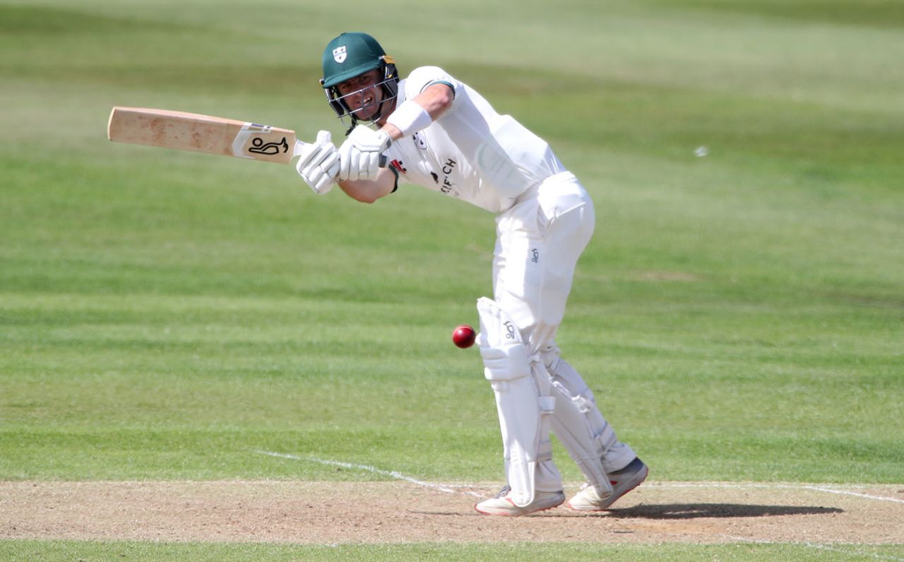 Jake Libby tucks off the pads, Gloucestershire v Worcestershire, Bob Willis Trophy, Bristol, August 2, 2020