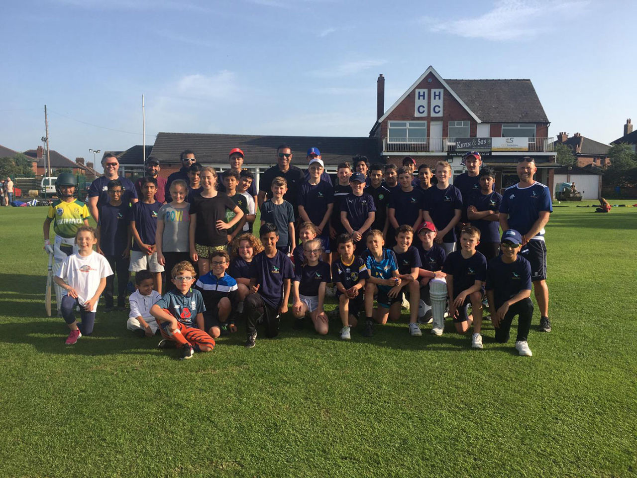 VVS Laxman at Hanging Heaton Cricket Club, July 2019 