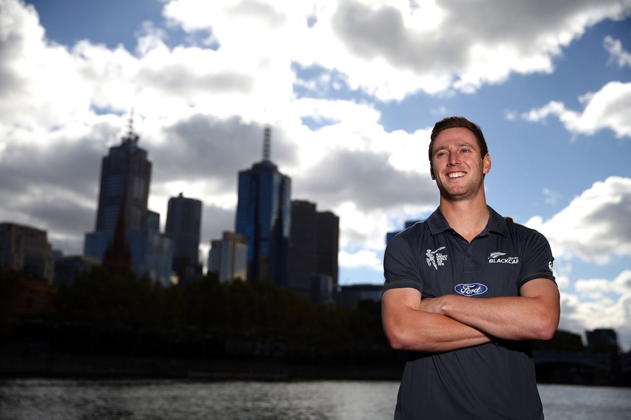 Matt Henry at a New Zealand photo session, Melbourne, World Cup 2015, March 26, 2015
