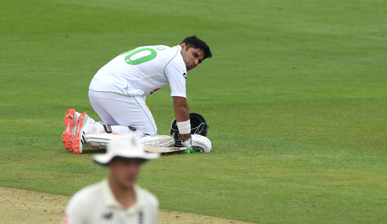Abid Ali wore one where it hurts, England v Pakistan, Ageas Bowl, 2nd Test, 1st day, August 13, 2020