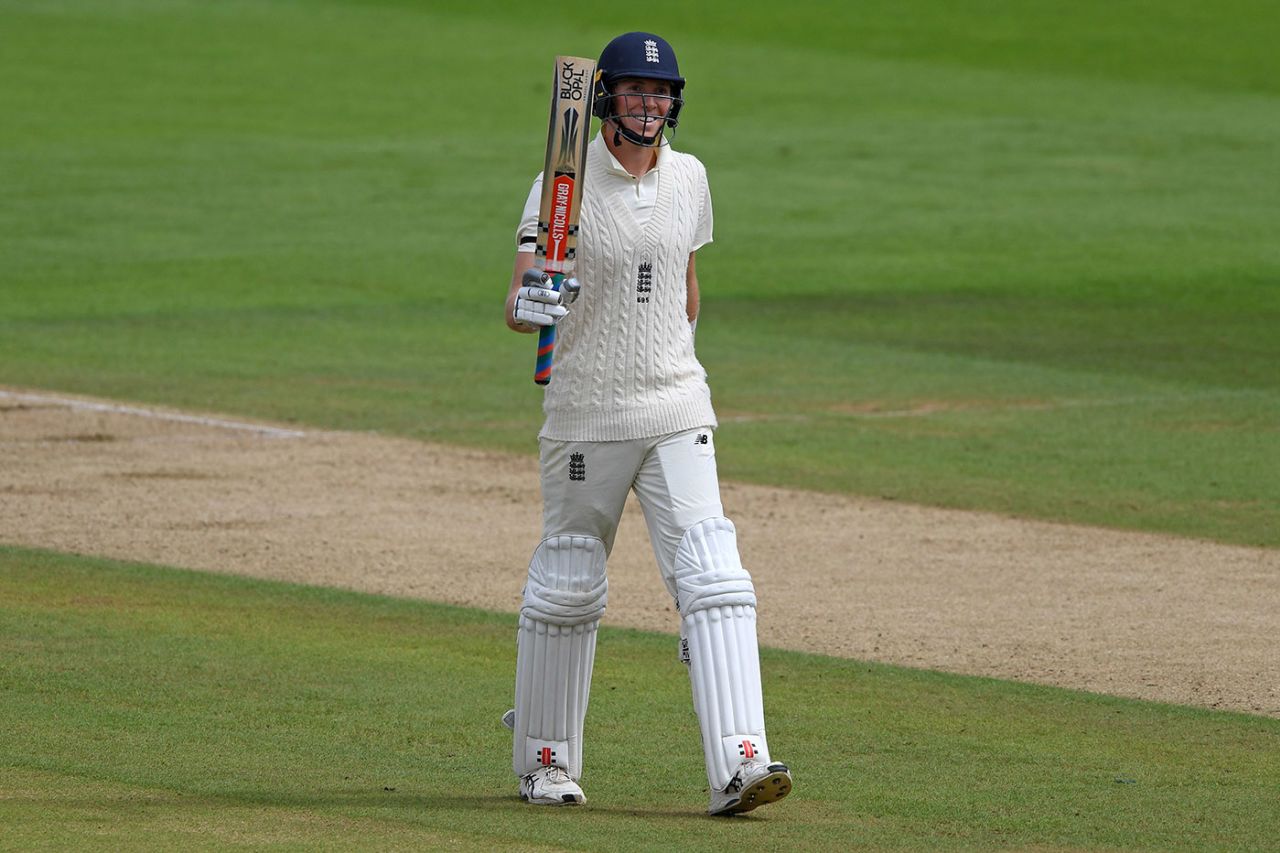 Zak Crawley celebrates reaching his half-century, England v Pakistan, 3rd Test, Southampton, 1st day, August 21, 2020