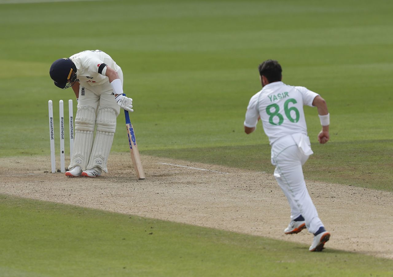 Ollie Pope was castled by Yasir Shah, England v Pakistan, 3rd Test, Southampton, 1st day, August 21, 2020