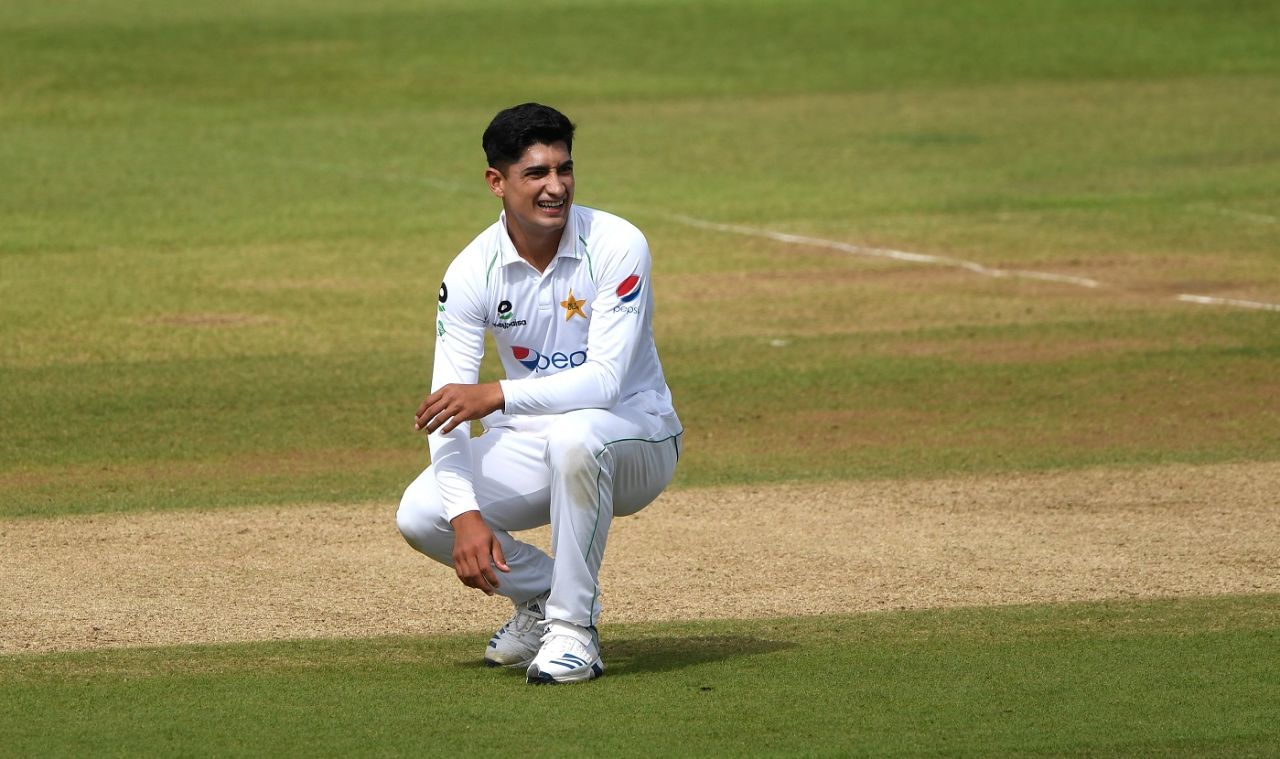 Naseem Shah has a wry smile, England v Pakistan, 3rd Test, Southampton, 2nd day, August 22, 2020