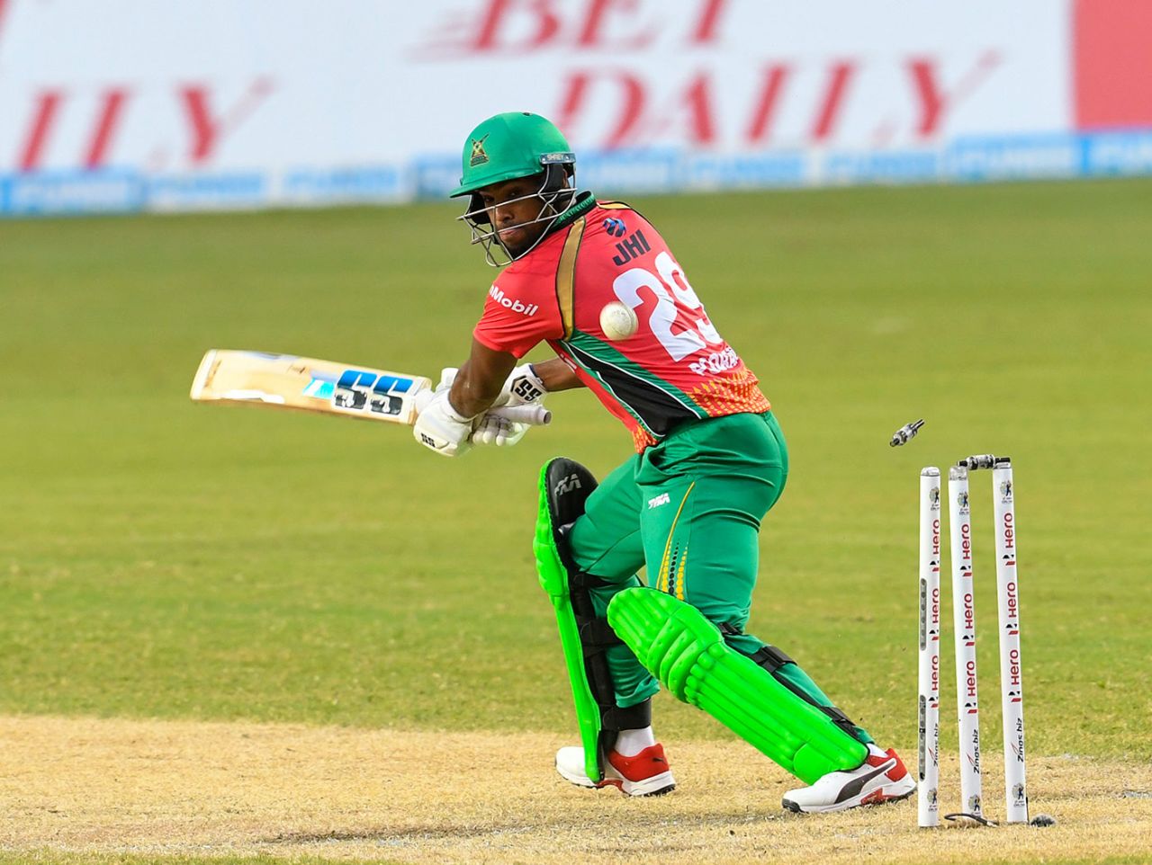 Key moment: Nicholas Pooran dragged on for 68 , Guyana Amazon Warriors v St Lucia Zouks, CPL 2020, Trinidad, August 23, 2020