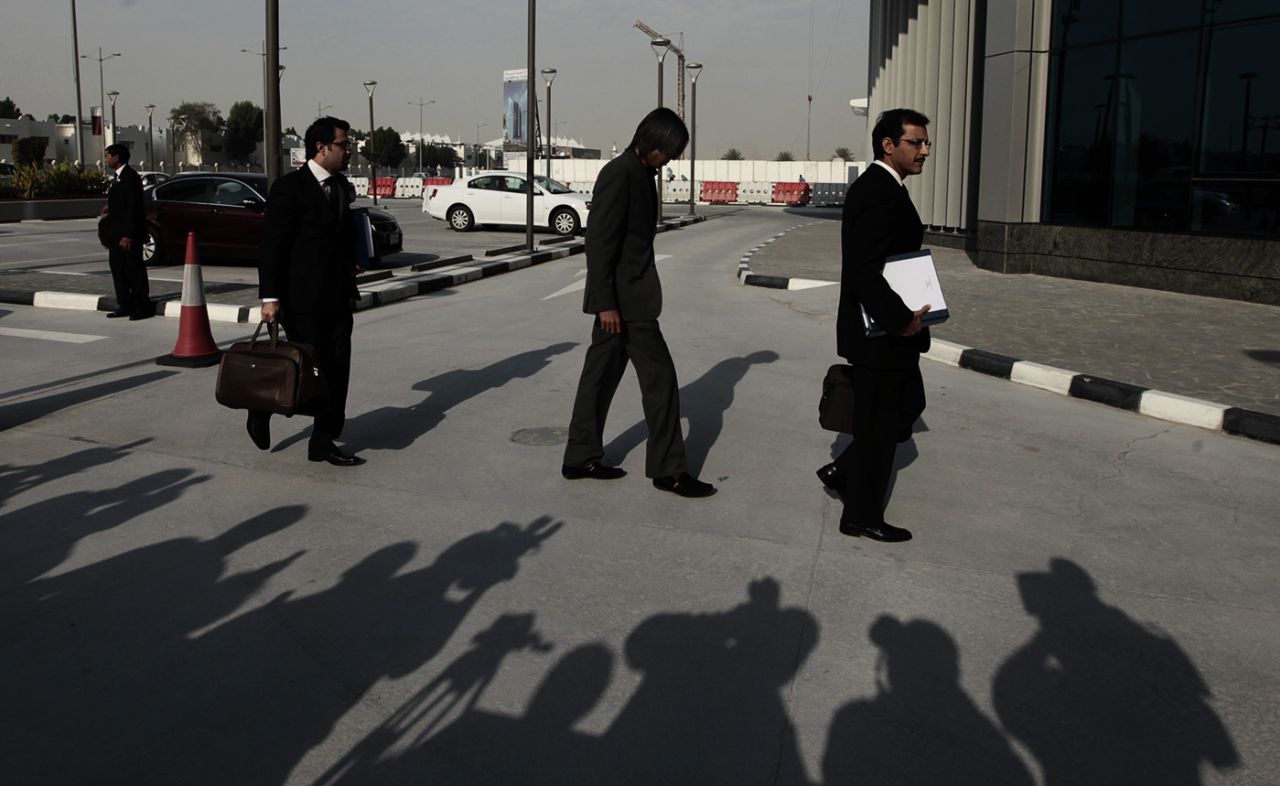 Mohammad Amir walks to his ICC hearing, Doha, January 6, 2011