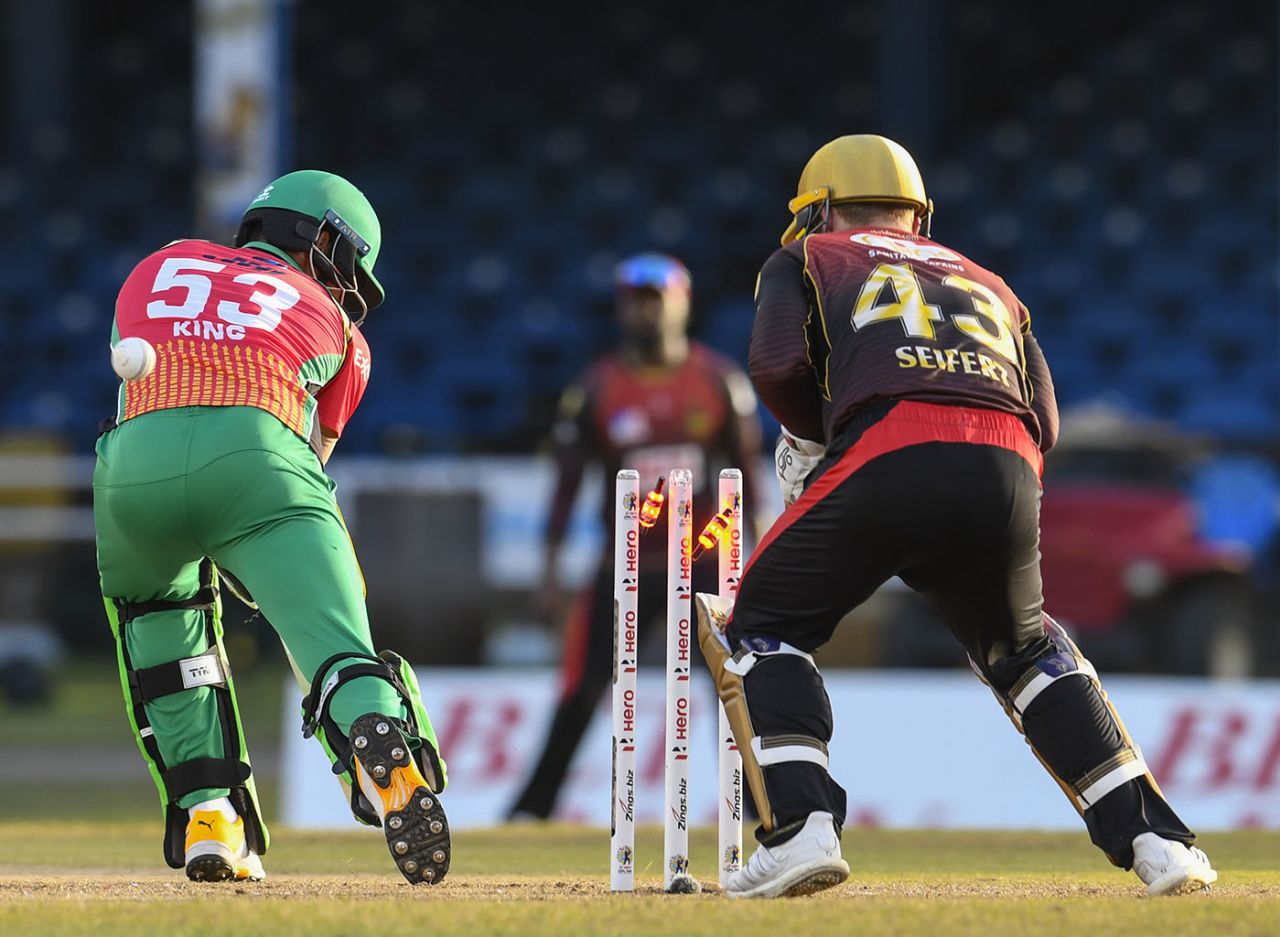 Brandon King's nightmare tournament went on, Trinbago Knight Riders v Guyana Amazon Warriors, Port-of-Spain, CPL, August 27, 2020