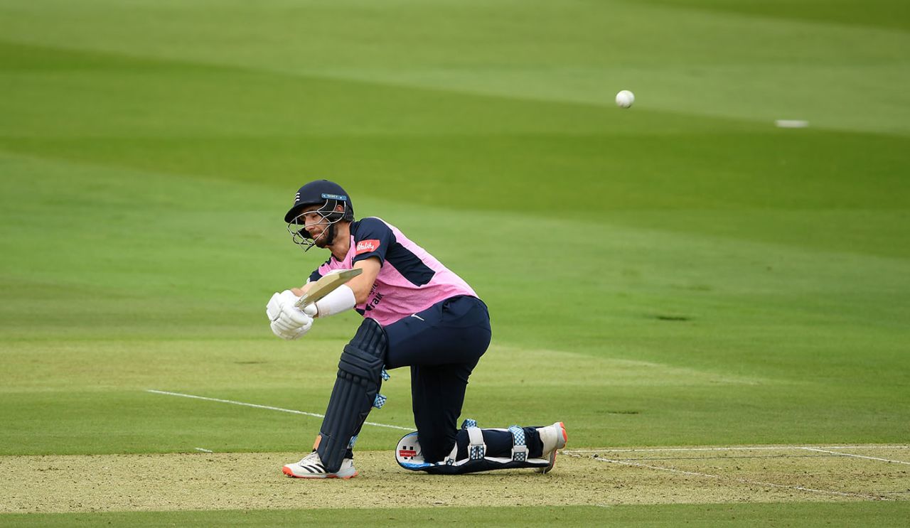Stevie Eskinazi slog-sweeps, Middlesex v Kent, Vitality Blast, Lord's, August 29, 2020