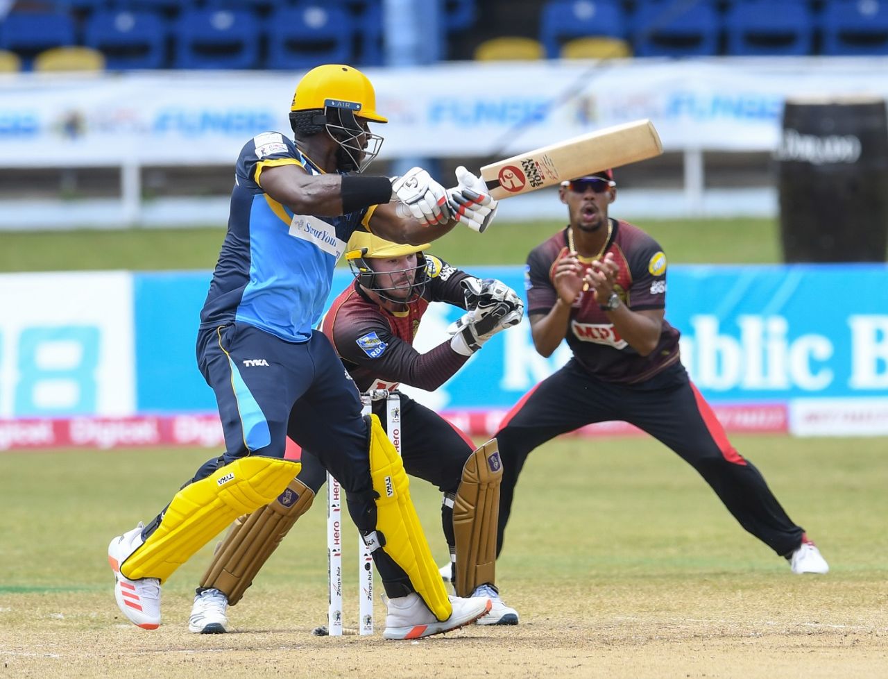 Kyle Mayers was strong off the back foot, Trinbago Knight Riders, Barbados Tridents, Queen's Park Oval, CPL 2020, August 29, 2020