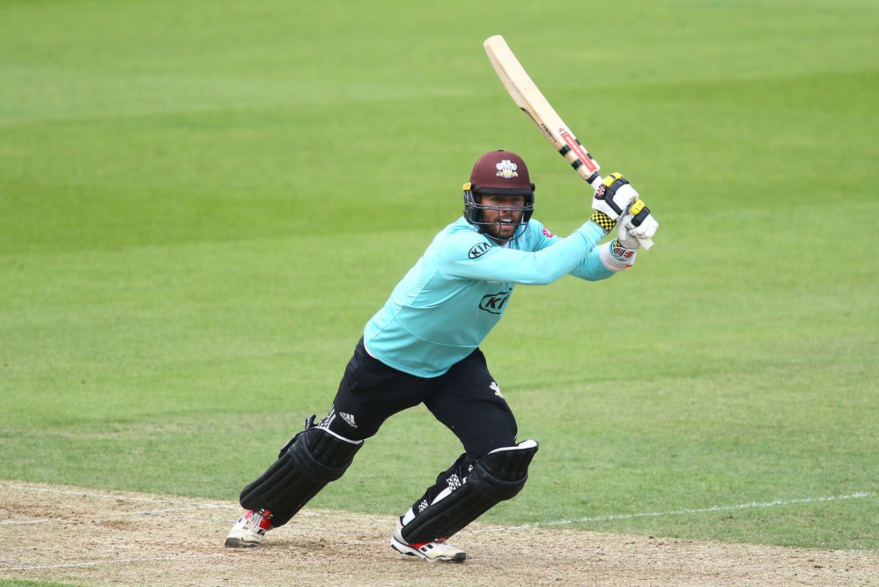 Ben Foakes stretches out to drive, Surrey v Essex, Vitality Blast, The Oval, August 30, 2020
