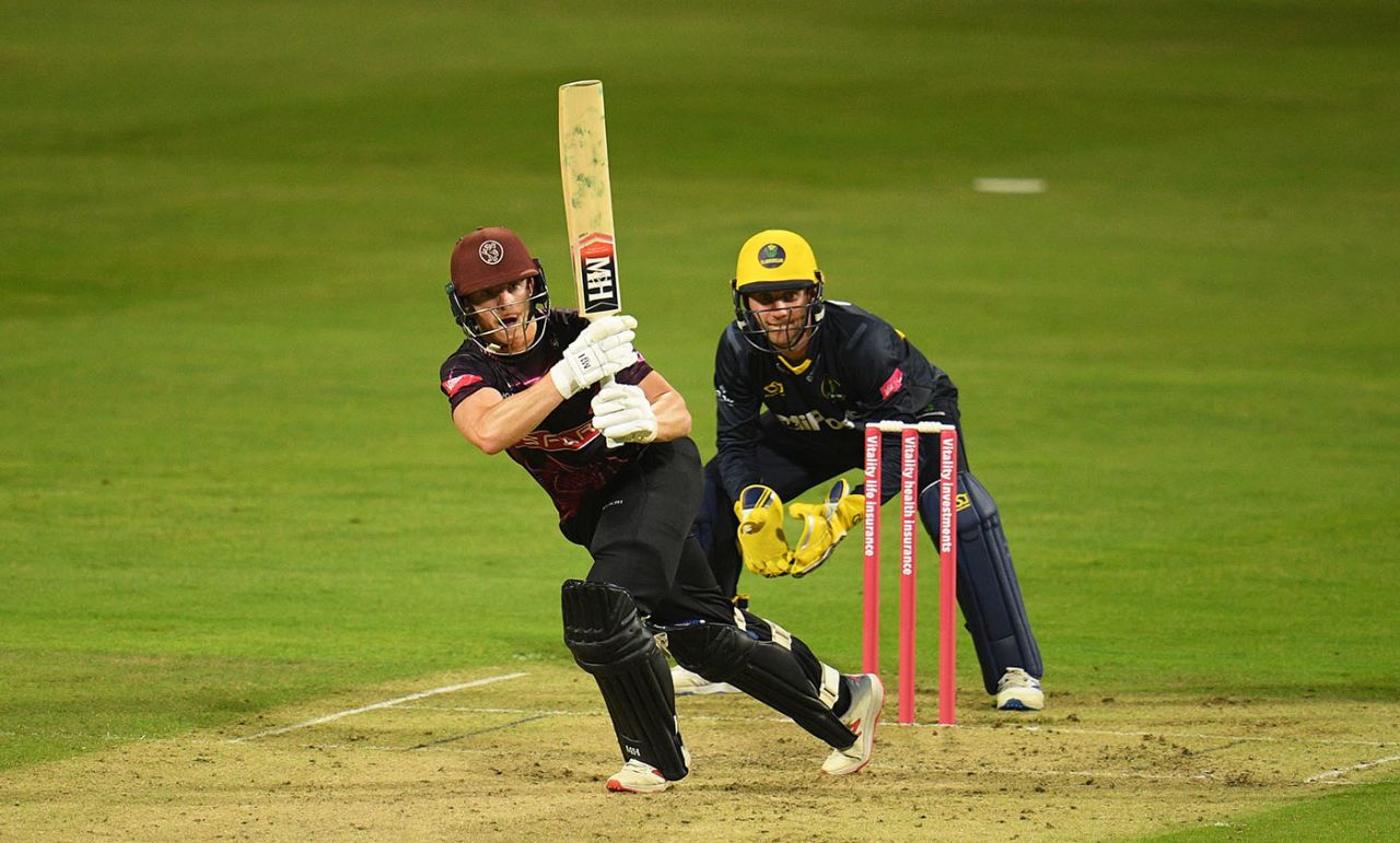 Tom Abell whips into the leg side, Somerset v Glamorgan, Vitality T20 Blast, Taunton, September 1, 2020