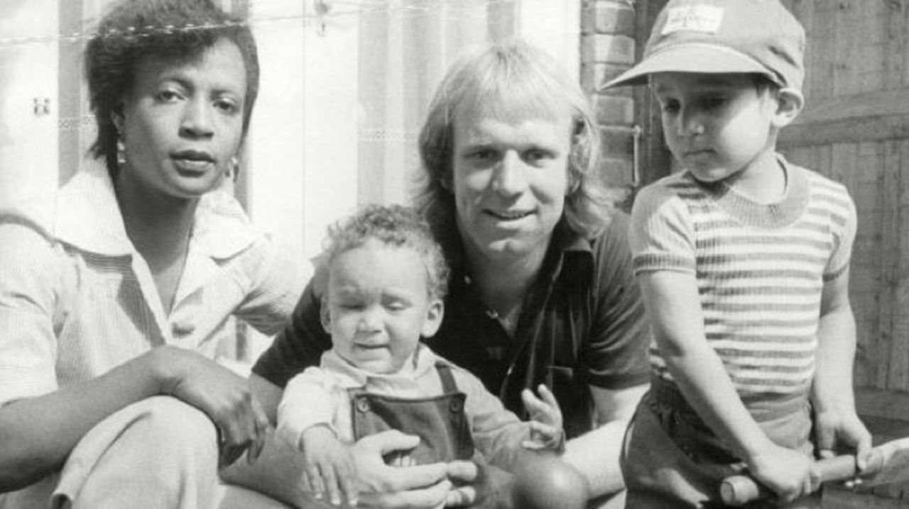 Alan Butcher with his wife, and sons Mark (far right) and Gary