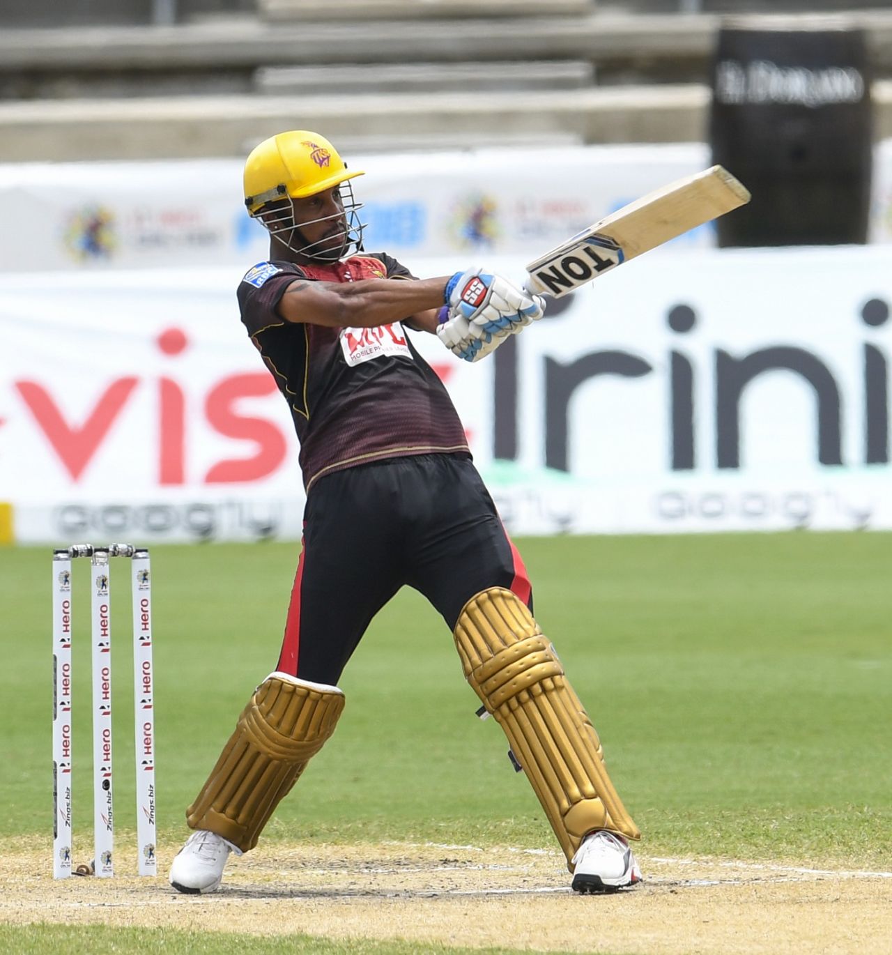 Lendl Simmons en route to 96, Trinbago Knight Riders v St Kitts and Nevis Patriots, CPL 2020, Tarouba