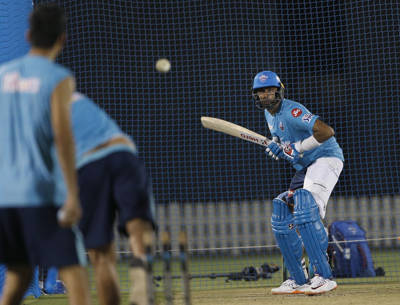 R Ashwin bats in the nets, Dubai, September 2, 2020