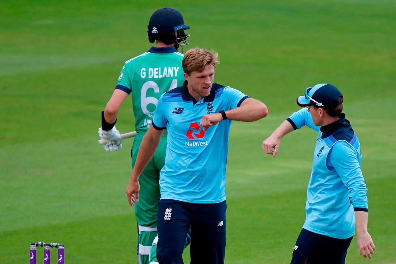 David Willey claimed the early breakthroughs for England, England v Ireland, 2nd ODI, Southampton, August 1, 2020