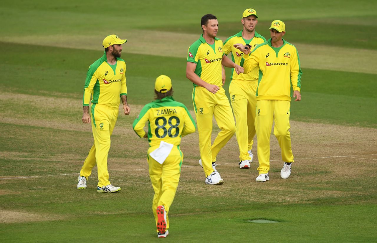 Josh Hazlewood struck on his T20I comeback, England v Australia, 3rd T20I, Southampton, September 8, 2020