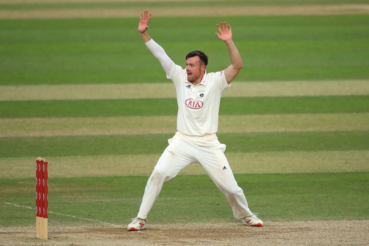 Dan Moriarty claimed a ten-wicket match haul, Surrey v Sussex, Bob Willis Trophy, Kia Oval, September 8, 2020