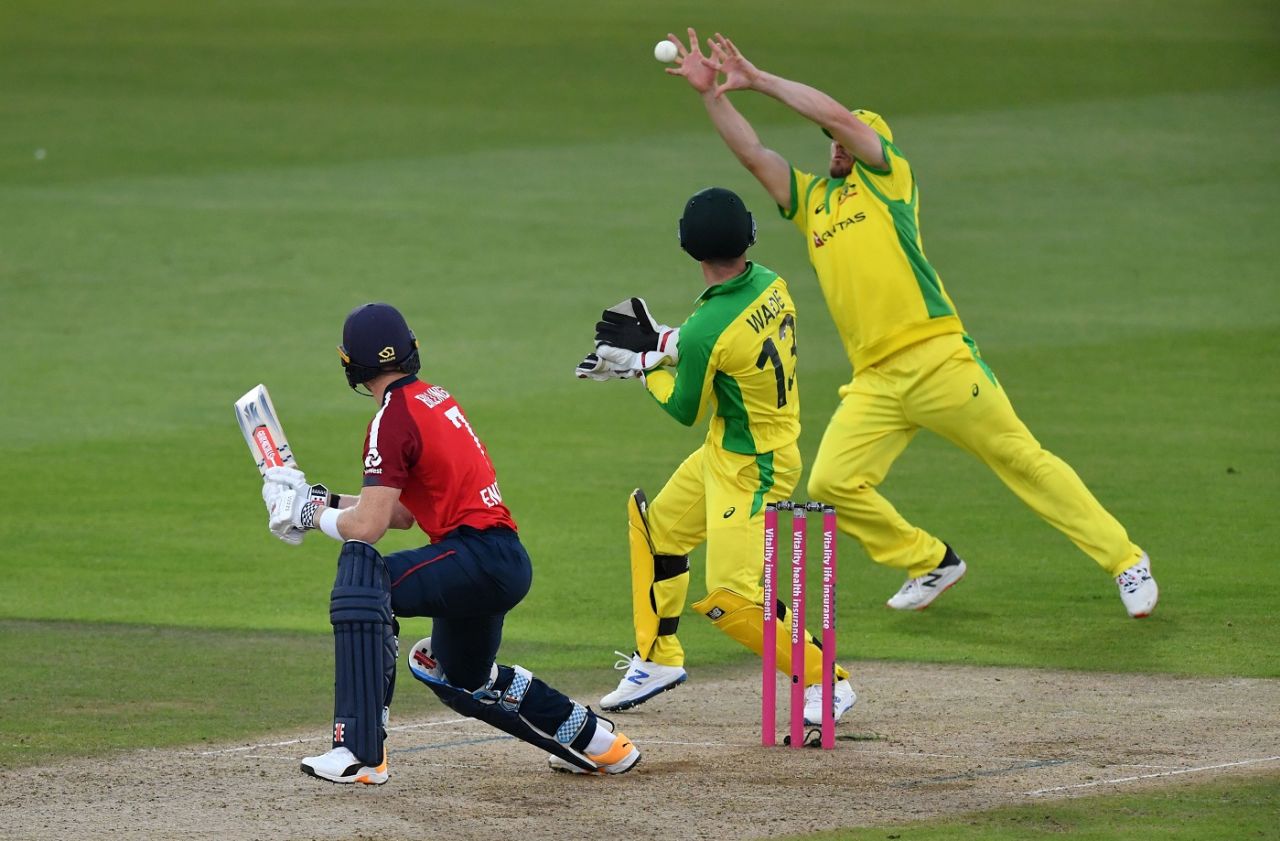 Aaron Finch's reflexes were spot on, England v Australia, 3rd T20I, Southampton, September 8, 2020