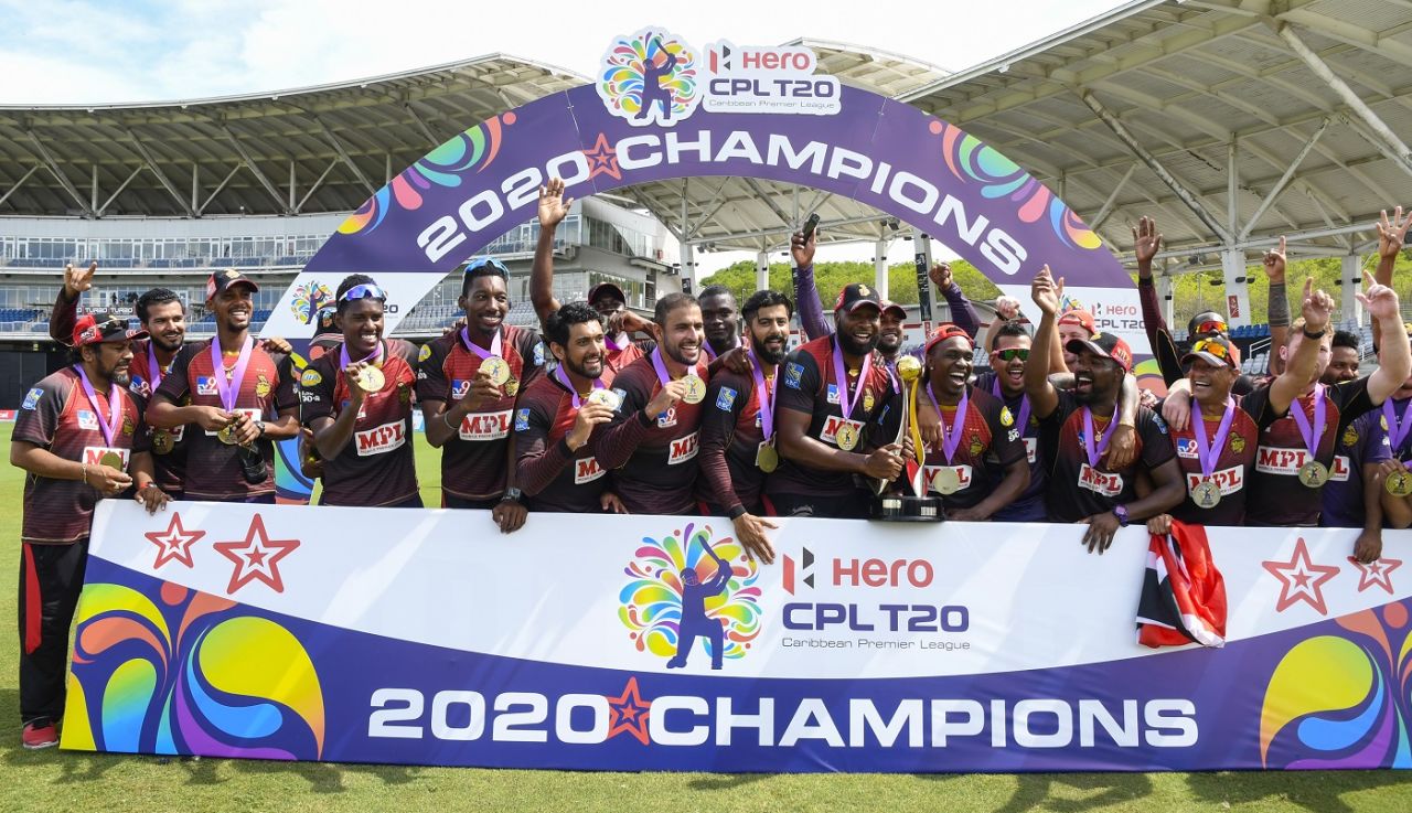 Trinbago Knight Riders are the 2020 CPL champions after winning 12 matches in 12, St Lucia Zouks v Trinbago Knight Riders, CPL final, Tarouba, September 10, 2020