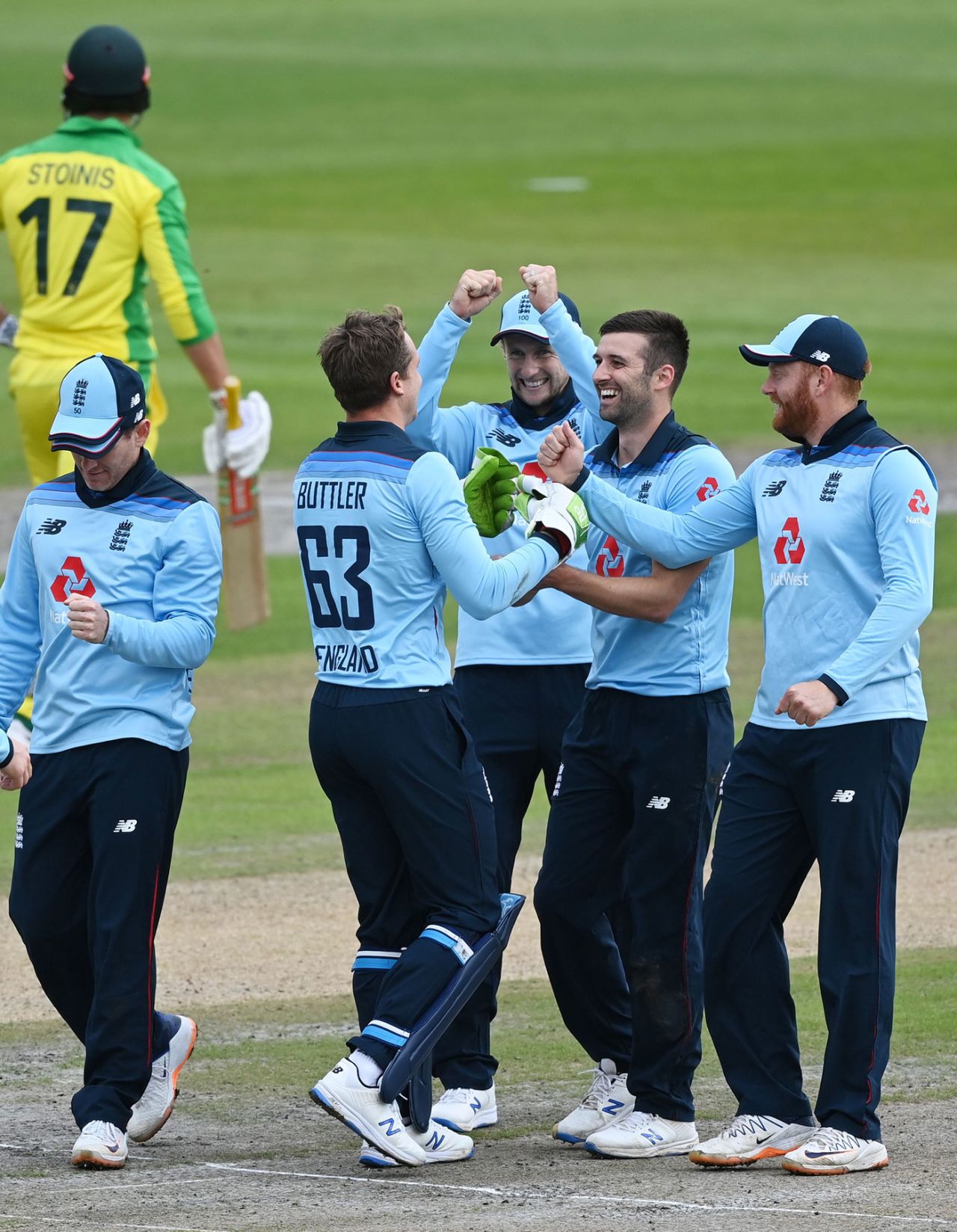 Mark Wood claims another wicket for England, England v Australia, 1st ODI, Old Trafford, September 11, 2020
