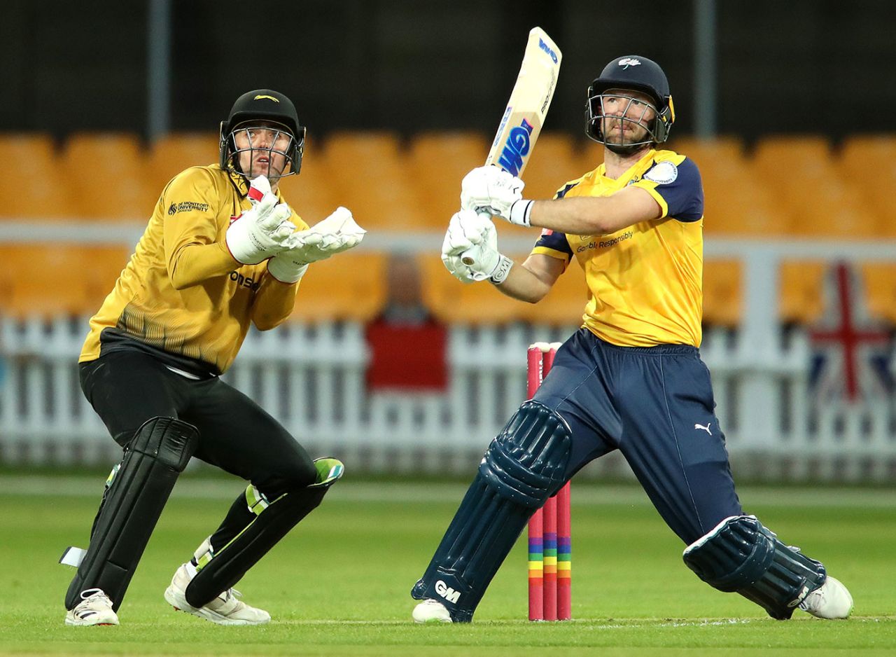 Adam Lyth pulls through the leg side, Leicestershire v Yorkshire, Grace Road, Vitality Blast, September 11, 2020