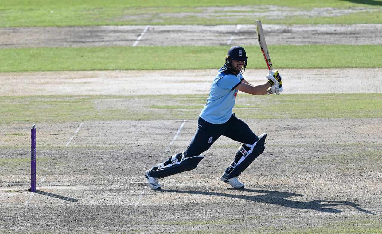 Chris Woakes works one to the off side, 2nd ODI, England v Australia, Emirates Old Trafford, September 13, 2020