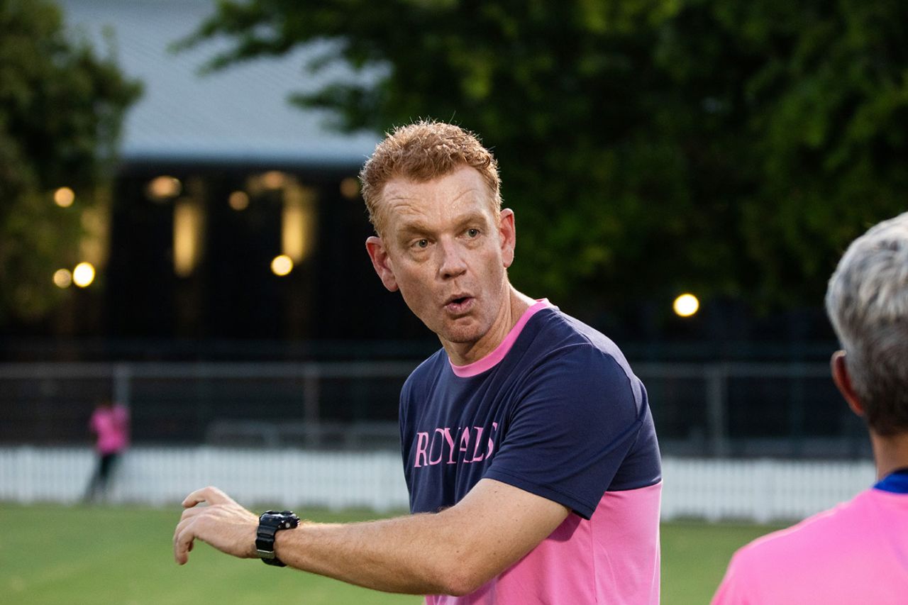 Andrew McDonald, Rajasthan's head coach, at practice ahead of the 2020 IPL, September 14, 2020