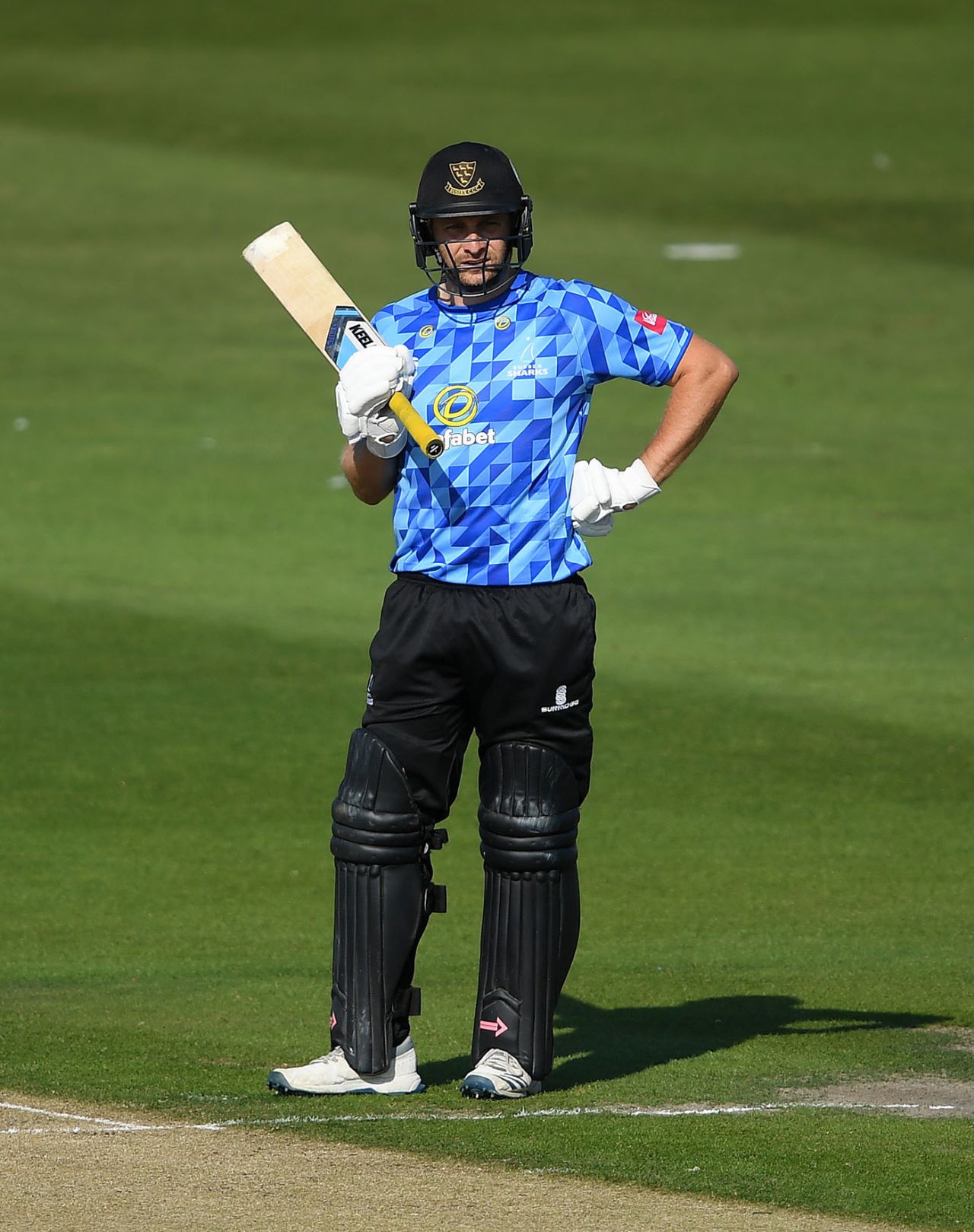 Luke Wright looks on, Sussex v Essex, Vitality Blast, September 14, 2020