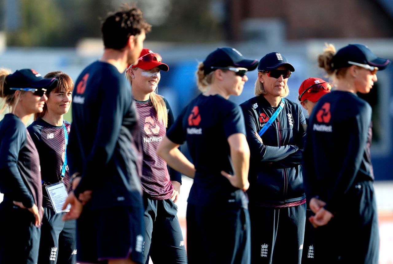 England's women gather ahead of the first T20I at Derby, England women v West Indies women, 1st T20I, Derby, September 21, 2020
