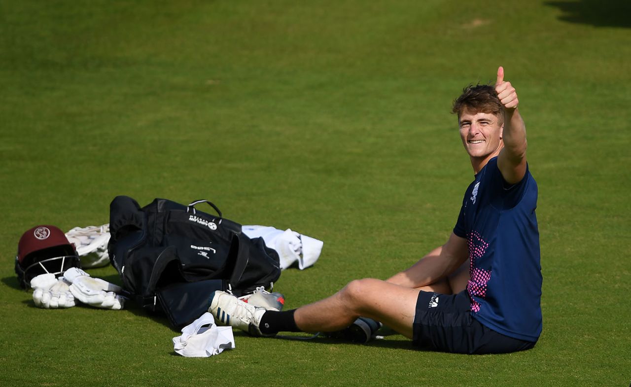 Tom Abell is all smiles on the eve of the final, Somerset v Essex, Bob Willis Trophy final, Lord's, September 22, 2020