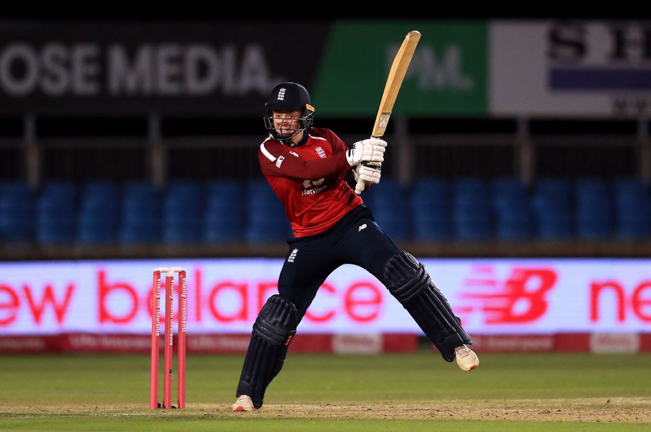 Sarah Glenn produced vital late runs, England v West Indies, 2nd women's T20I, Derby, September 23, 2020