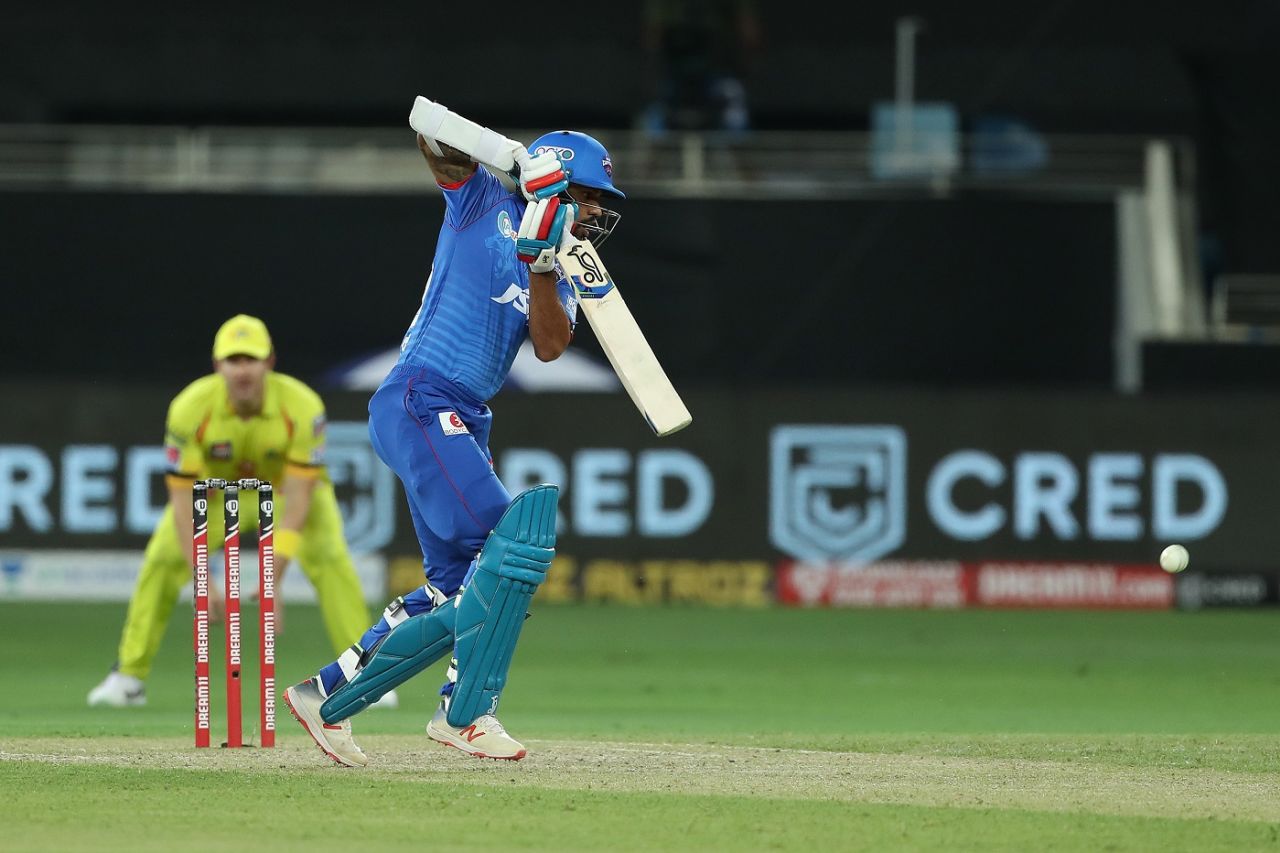 Shikhar Dhawan was steady without being belligerent at the start, Chennai Super Kings vs Delhi Capitals, IPL 2020, Dubai, September 25, 2020