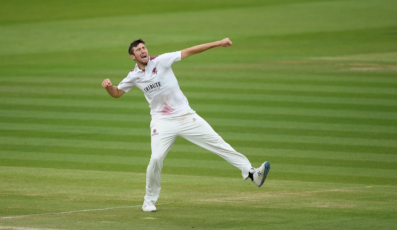 Craig Overton punches the air, Somerset vs Essex, Bob Willis Trophy final, 5th day, Lord's, September 27, 2020