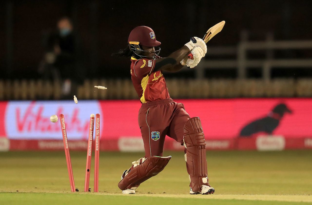 Deandra Dottin fell early to derail West Indies' chase, England vs West Indies, 4th T20I, Derby, September 28, 2020