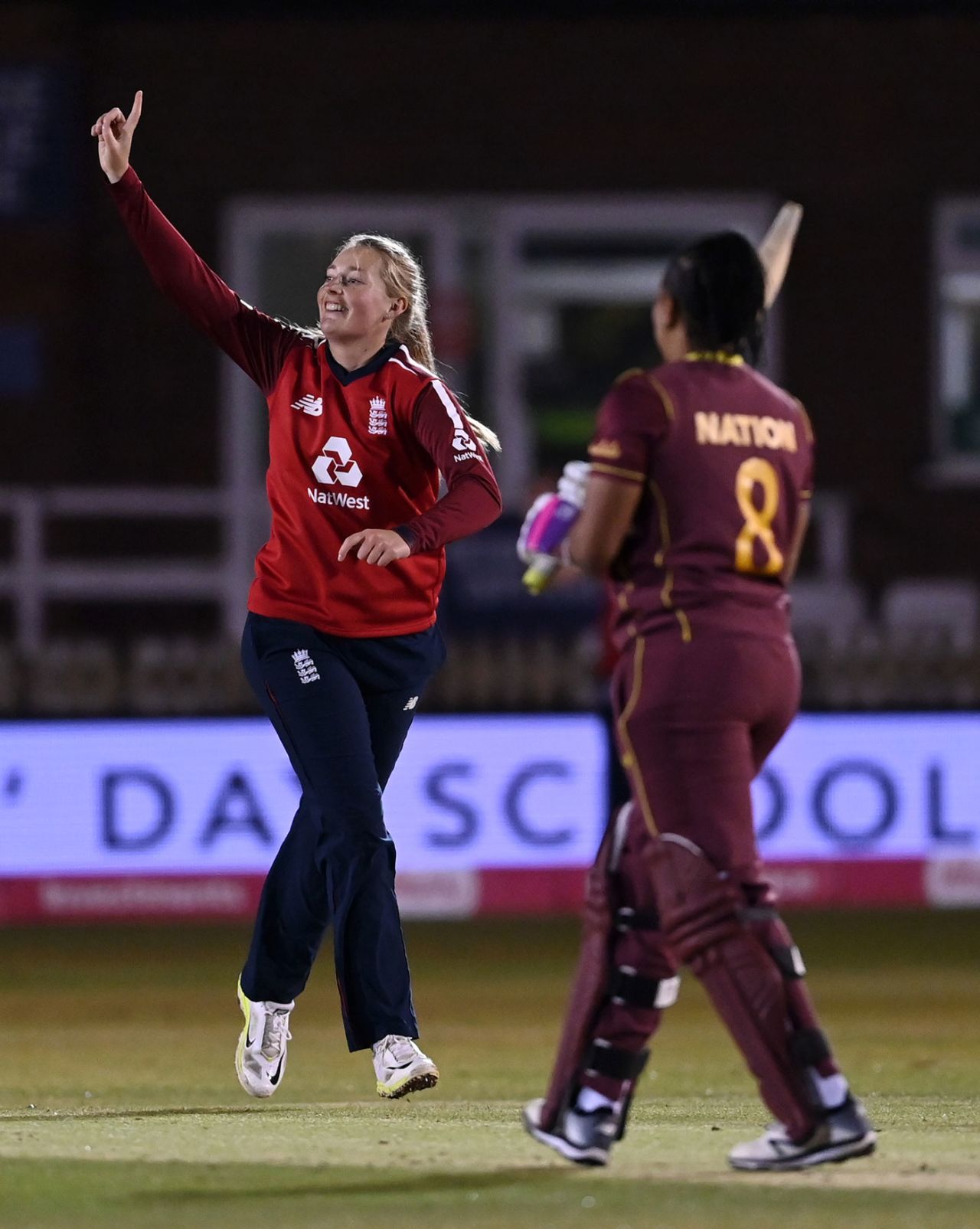 Sophie Ecclestone claims the wicket of Chedean Nation, England Women vs West Indies Women, 5th T20I, Derby September 30, 2020