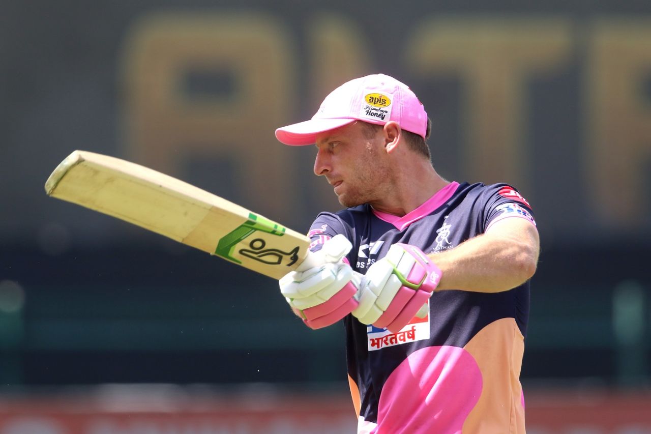Jos Buttler has a knock before the game, Rajasthan Royals vs Royal Challengers Bangalore, IPL 2020, Abu Dhabi, October 3, 2020