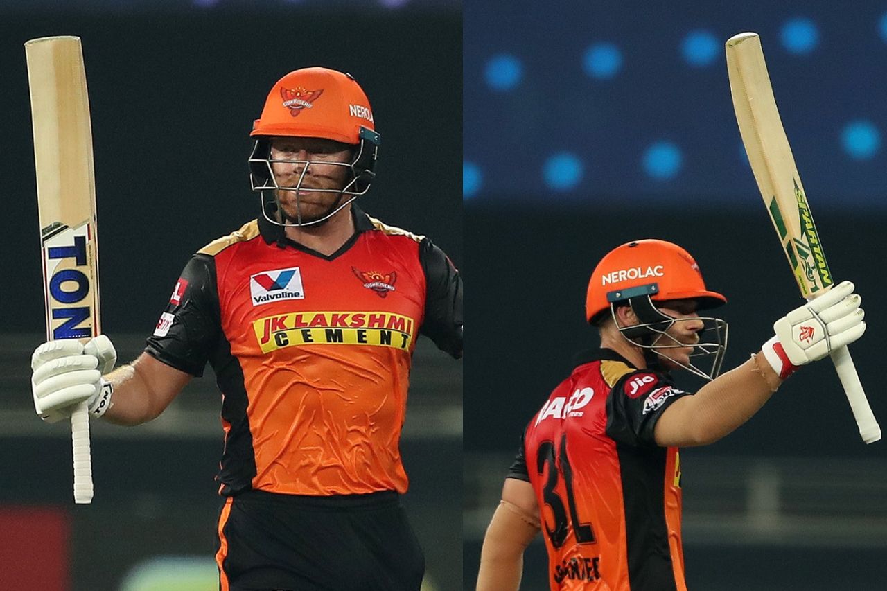 Jonny Bairstow and David Warner took 160 runs off the first 15 overs, Sunrisers Hyderabad vs Kings XI Punjab, IPL 2020, Dubai, October 8, 2020